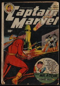5t0207 CAPTAIN MARVEL #81 comic book February 1948 he battles Mr. Atom and the Comet Men!