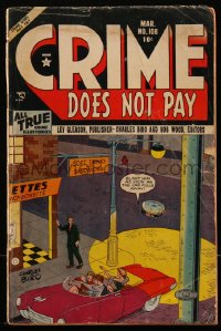 5t0209 CRIME DOES NOT PAY #108 comic book March 1952 great cover art by Charles Biro, pre-code!