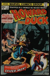 5t0246 HOWARD THE DUCK #1 comic book January 1976 he stands side-by-side with The Amazing Spider-Man!