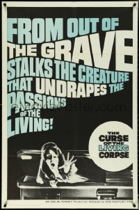 5t0885 CURSE OF THE LIVING CORPSE 1sh 1964 from grave the creature that undrapes the living!