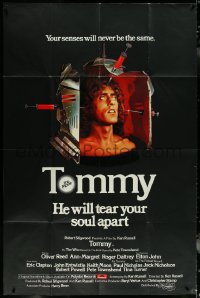 5t0479 TOMMY English 40x60 1975 The Who, Daltrey, your senses will never be the same, very rare!
