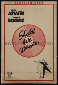 5t0077 SHALL WE DANCE English pressbook 1937 Fred Astaire & Ginger Rogers dancing, ultra rare!