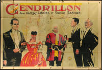 5t0026 CENDRILLON French 2p 1922 great Roberty art, early live action Cinderella movie, ultra rare!