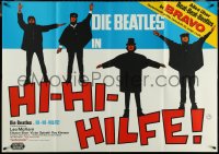 5t0028 HELP German 33x47 1965 Beatles classic, John, Paul, George & Ringo, different & very rare!