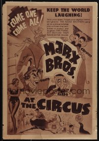 5t0002 AT THE CIRCUS herald 1939 wonderful artwork of the Marx Brothers by Al Hirschfeld, rare!