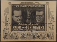 5t0003 CRIME & PUNISHMENT herald 1935 Josef von Sternberg, Peter Lorre, Edward Arnold, Marsh, rare!