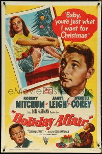 5t0984 HOLIDAY AFFAIR 1sh 1949 sexy Janet Leigh is what Robert Mitchum wants for Christmas!