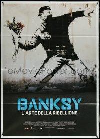 5t0060 BANKSY & THE RISE OF OUTLAW ART Italian 1p 2020 great art of rioter throwing flowers!