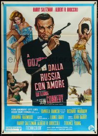 5t0063 FROM RUSSIA WITH LOVE Italian 1p R1970s different art of Connery as James Bond + sexy girls!