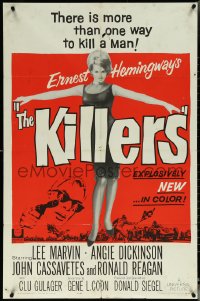 5t1014 KILLERS 1sh 1964 sexy full-length Angie Dickinson, Lee Marvin, directed by Don Siegel!