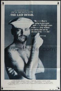 5t1023 LAST DETAIL 1sh 1973 Hal Ashby, c/u of foul-mouthed Navy sailor Jack Nicholson w/cigar
