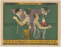5t0605 ADAM'S RIB LC 1923 Cecil B DeMille, two couples decopaged against Art Nouveau background!