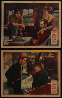 5t0787 CALL OF THE WILD 2 LCs 1935 great images of Clark Gable with Jack Oakie & Loretta Young!
