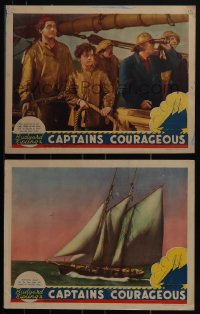 5t0788 CAPTAINS COURAGEOUS 2 LCs 1937 Spencer Tracy, Freddie Bartholomew, classic!