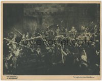 5t0656 HUNCHBACK OF NOTRE DAME LC 1923 soldiers battle in the night attack on the cathedral!