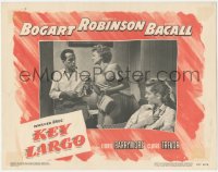 5t0661 KEY LARGO LC #4 1948 Lauren Bacall watches Claire Trevor take cigarette from Humphrey Bogart!