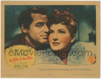 5t0692 TALK OF THE TOWN LC 1942 best romantic close up of Cary Grant & pretty Jean Arthur!