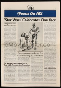5t0398 FOCUS ON FOX magazine May 1978 Star Wars celebrates one year, C-3PO & R2-D2, ultra rare!