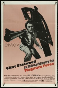5t1046 MAGNUM FORCE 1sh 1973 Clint Eastwood is Dirty Harry, different pink background & ultra rare!