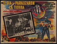 5t0051 DAY THE EARTH STOOD STILL Mexican LC 1951 Gort breaking into prison, cool border art!