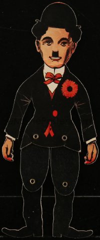 5t0478 CHARLIE CHAPLIN 6x13 English dancing paper doll 1910s it WILL amuse & mystify your friends!