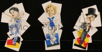 5t1343 JIGSTAR English card game 1936 Charlie Chaplin, Astaire & Rogers, Shirley Temple & more!