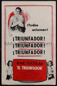 5t0069 CHAMPION Spanish/US pressbook 1949 boxer Kirk Douglas, Marilyn Maxwell, boxing classic, rare!