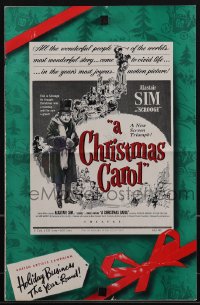 5t0550 CHRISTMAS CAROL pressbook 1951 Charles Dickens holiday classic, Alastair Sim as Scrooge!