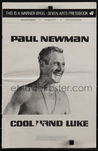 5t0552 COOL HAND LUKE pressbook 1967 Paul Newman prison escape classic, includes the herald!