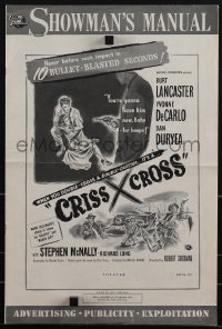5t0553 CRISS CROSS pressbook 1948 Burt Lancaster & sexy Yvonne De Carlo, film noir, very rare!