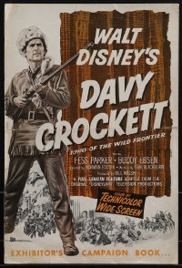 5t0070 DAVY CROCKETT KING OF THE WILD FRONTIER pressbook 1955 Walt Disney, Fess Parker, very rare!