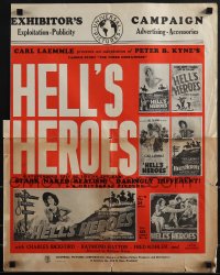 5t0561 HELL'S HEROES pressbook 1931 early William Wyler, 1st verison of Three Godfathers, very rare!