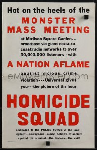 5t0562 HOMICIDE SQUAD pressbook 1931 dedicated to the police force of the land, ultra rare!