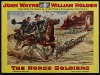 5t0072 HORSE SOLDIERS pressbook 1959 art of U.S. Cavalrymen John Wayne & William Holden, John Ford