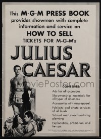5t0073 JULIUS CAESAR pressbook 1954 art of Marlon Brando, James Mason & Garson, Shakespeare, rare!