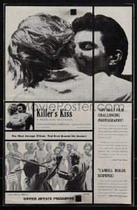 5t0565 KILLER'S KISS pressbook 1955 early Stanley Kubrick noir set in New York's Clip Joint Jungle!