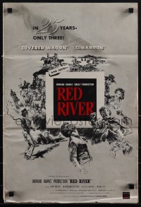 5t0571 RED RIVER pressbook 1948 John Wayne, Montgomery Clift, Howard Hawks classic, very rare!