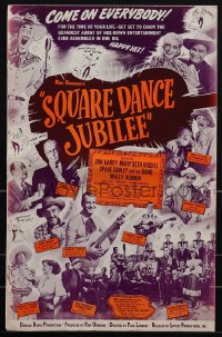 5t0078 SQUARE DANCE JUBILEE pressbook 1949 all-star country music, come on everybody, very rare!