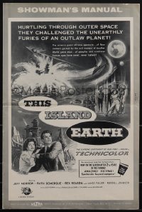 5t0577 THIS ISLAND EARTH pressbook R1964 they challenged the unearthly furies of a planet gone mad!