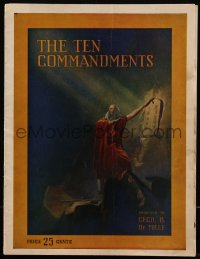 5t0388 TEN COMMANDMENTS souvenir program book 1923 Cecil B. DeMille classic epic, cool images & art!