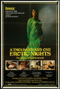 5t1232 THOUSAND & ONE EROTIC NIGHTS 25x38 1sh 1982 image of sexy Annette Haven as Scheherezade!