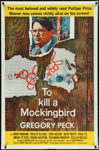5t1235 TO KILL A MOCKINGBIRD 1sh 1963 Gregory Peck classic, from Harper Lee's famous novel!