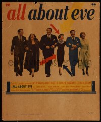 5t0082 ALL ABOUT EVE WC 1950 Bette Davis, Anne Baxter, Marilyn Monroe billed but not shown, rare!