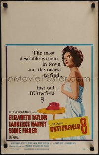 5t0086 BUTTERFIELD 8 WC 1960 callgirl Elizabeth Taylor is the most desirable and easiest to find!