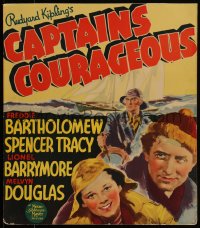 5t0087 CAPTAINS COURAGEOUS WC 1937 Spencer Tracy, Freddie Bartholomew & Lionel Barrymore, rare!