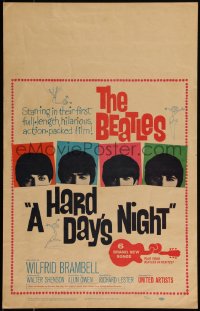 5t0097 HARD DAY'S NIGHT WC 1964 great image of The Beatles in their first film, rock & roll classic!