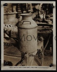 5t1458 I AM A FUGITIVE FROM A CHAIN GANG 2 8x10 stills 1932 great images of wash basin and chains!