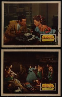 5t0774 ANNA & THE KING OF SIAM 3 LCs 1946 great images of royal Rex Harrison, pretty Irene Dunne!