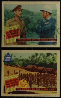 5t0759 BRIDGE ON THE RIVER KWAI 6 LCs 1958 great images of William Holden, Hawkins, Sears, David Lean!