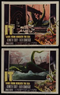 5t0736 IT CAME FROM BENEATH THE SEA 8 LCs 1955 Ray Harryhausen, cool special effects monster images!
